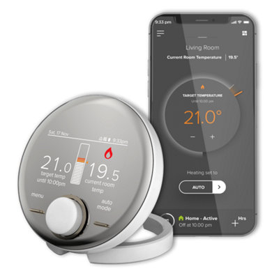 Moda Heating Ideal Halo Combi Wi-Fi Programmable Room Thermostat 222142 from B&Q