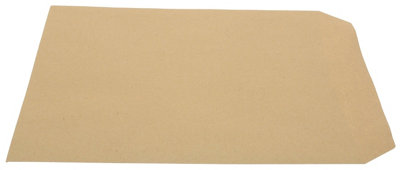Fivestar 5 Star Value Envelope Pocket Manilla Press Seal Plain C4 Buff Pack 250 from B&Q