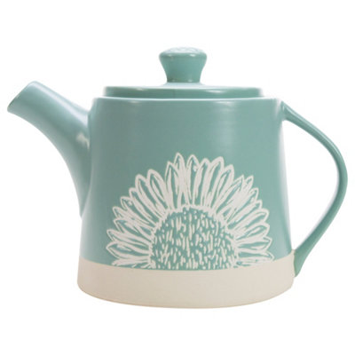 Stoneware Teapot Blue Artisan Flower English Tableware Co. from B&Q