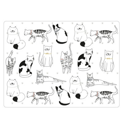 Playful Pets 4Pk Cat Placemats from B&Q