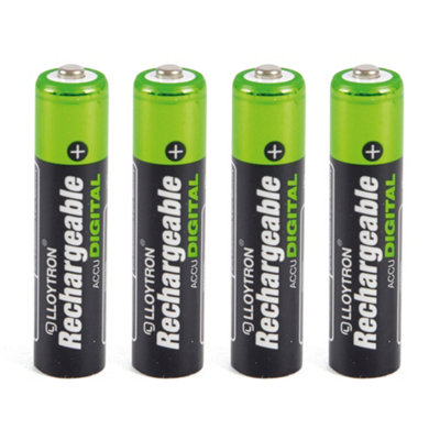Lloytron Nimh Rechargeable Accudigital Batteries Aaa Size 900Mah 4 Pack from B&Q