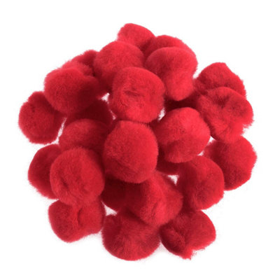 Groves Of Thames Pom-Poms 1In Pk100Pom Poms 2.5Cm: Red: Pack Of 100Trimits from B&Q
