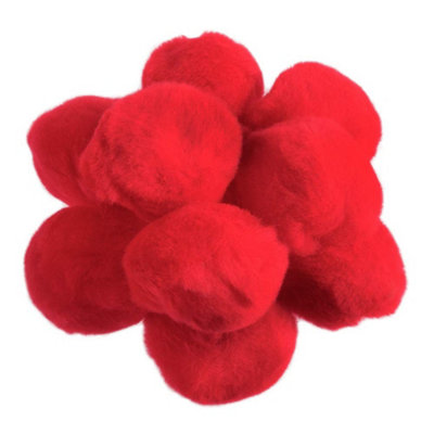 B&Q -  Pom-Poms 2In Pk25Pom Poms 5Cm: Red: Pack Of 25Trimits