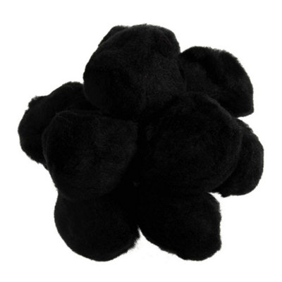 B&Q -  Pom-Poms 2In Pk25Pom Poms 5Cm: Black: Pack Of 25Trimits