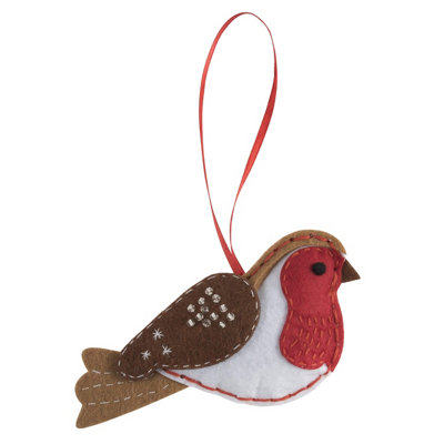 Groves Of Thames Felt Robin - Felt Decoration Kit: Christmas: Robin - Trimits Size 12