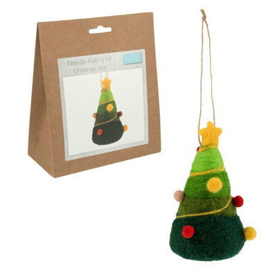 N/felting Xmas Tree - Needle Felting Kit: Christmas: Christmas Tree - Trimits