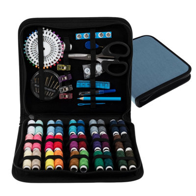 Trimits Complete Sewing Kit22.5X20X3.5CmCotton Zip CaseThreadsNeedlesScissors & Accessories from B&Q