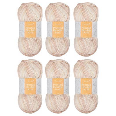Trimits Double Knit Dk Yarn Multicolour Acrylic Knitting & Crochet Wool 6 X 100G Soft Touch Machine Washable Oeko-Tex Certified from B&Q