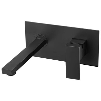 B&Q Bathroom Accessory Sets Concealed Black Matt Bathroom Faucet Single Lever Sink Mixer Hot And Cold Water Saver