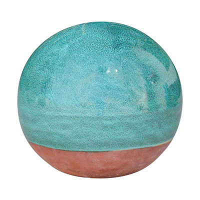 La Hacienda Emerald & Terracotta Glazed Garden Ornament (H)29Cm (W)30Cm from B&Q