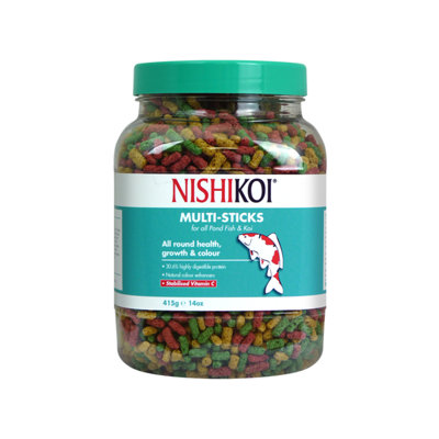 Nishikoi Multisticks Pond Fish Food 415G Multi Stick from B&Q