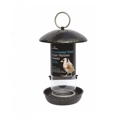 Tom Chambers Hammered Steel Nyjer Seed Bird Feeder from B&Q