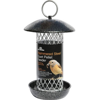 Tom Chambers Hammered Steel Suet Bird Feeder from B&Q