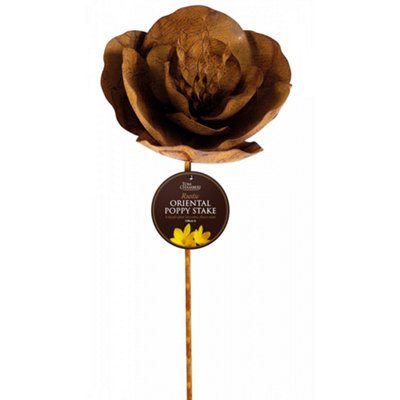 Tom Chambers Tall Rustic Stake Decoration Oriental Poppy from B&Q