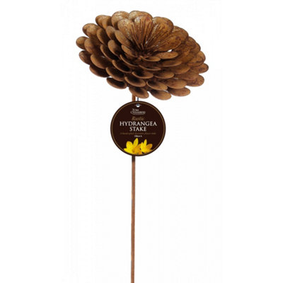 Tom Chambers Tall Rustic Stake Decoration Hydrangea from B&Q