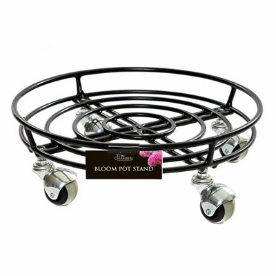 Tom Chambers Medium Bloom Plant Pot Stand With Wheels from B&Q