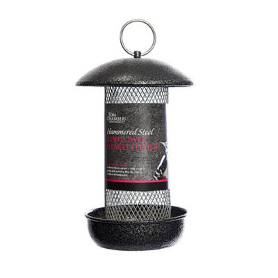 Tom ChambersHammered Steel Sunflower Hearts Feeder from B&Q