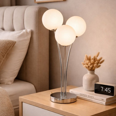 Pagazzi Lighting Pagazzi Jackson 3-Light Chrome Table Lamp from B&Q