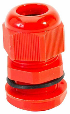 B&Q - HellermanntytonNylon Dome Headed Cable Gland Red 612mm M20S 10 Pack