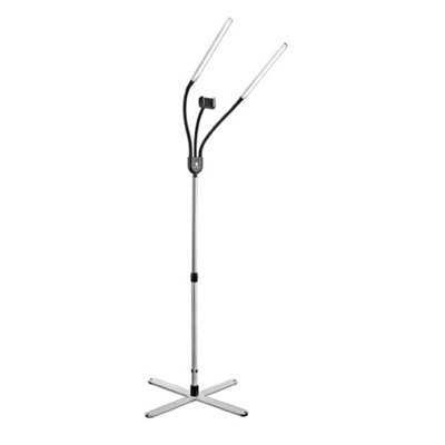 Daylight Gemini Led Floor Lamp Ultra-Bright Twin Light Heads With Flexible Arms For Crafting & Reading from B&Q