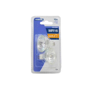 10 X Status 50W Mr16 Halogen Dichroic Light Bulbs from B&Q