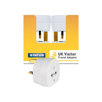 B&Q -  Uk Visitor Adaptor White/uk Power Adapter