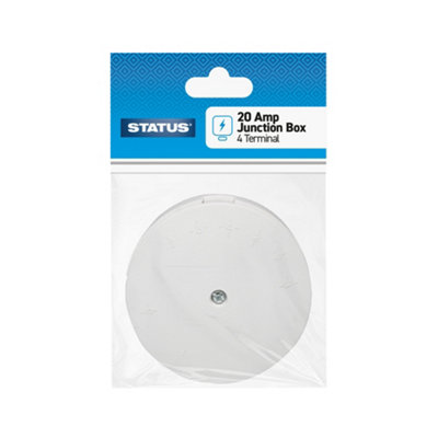 Maestro craft 20 Amp 4 Terminal Junction Box White 1 Pk In Poly Bag from B&Q