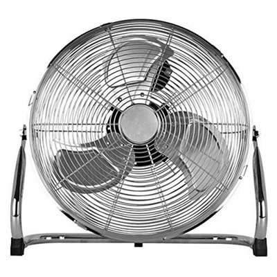 Status Fan16Floor Portable High Velocity 16 Inches 3 Speed Adjustable Floor Stand Fan Chrome from B&Q