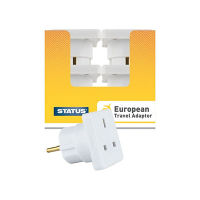 Maestro craft European Travel Adaptor White/travel Converter Plug from B&Q