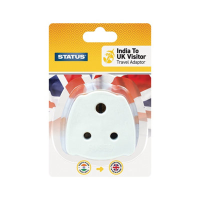 Maestro craft India To Uk Visitor Adaptor White 1 Pk/india To British Adapter from B&Q