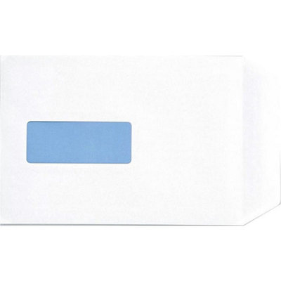 Q-Connect C5 Envelopes Window Pocket Self Seal 90Gsm White (Pack Of 20X25) from B&Q