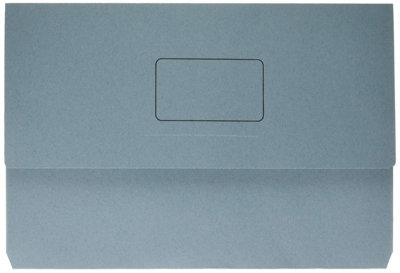 White Box Whitebox 220Gsm Foolscap Document WalletBlue Pack Of 50 from B&Q