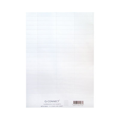 Q-Connect  Suspension File Tab Label Inserts White (Pack Of 51) - Image 5