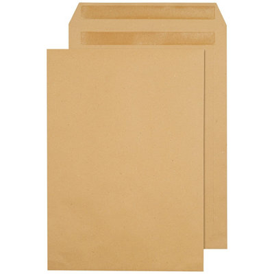 Q-Connect C4 Envelopes Pocket Self Seal 90Gsm Manilla (Pack Of 250) from B&Q