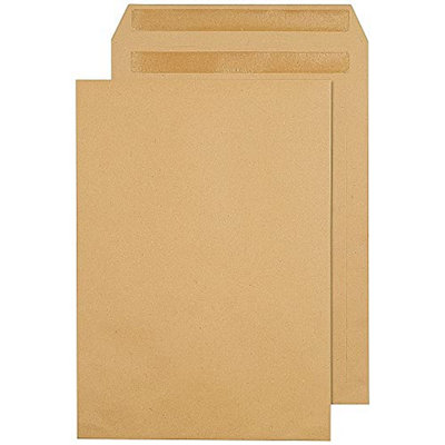 Q-Connect C4 Envelopes Pocket Self Seal 115 Gsm Manilla (Pack Of 250) 3461 from B&Q