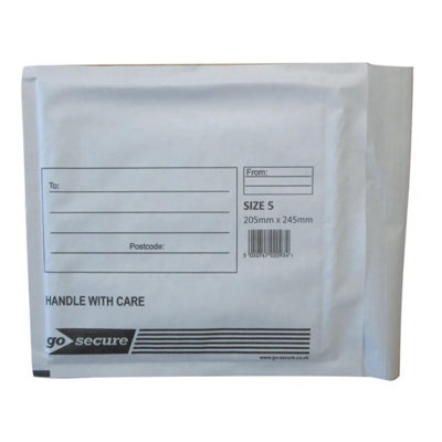 Q-Connect Gosecure Bubble Envelope Size 5 Internal Dimensions 205X245mm White (Pack Of 100) Kf71450 from B&Q
