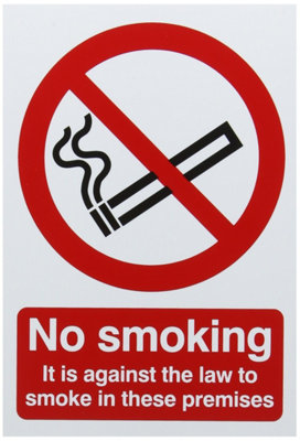 Soundlab Signslab Sr72079 Safety Sign "no Smoking"Pvc210 mm X 148 mm from B&Q