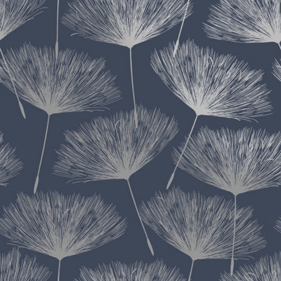 Holden Décor Holden Decor Glistening Fleur Navy Wallpaper 12922 from B&Q