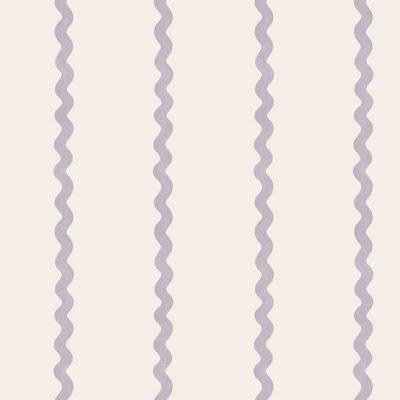 Holden Décor Do The Wiggle Stripe Wallpaper Lilac Holden 13981 from B&Q