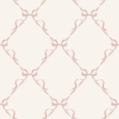 Holden Décor Tied With A Bow Wallpaper Cream / Pink Holden 14032 from B&Q