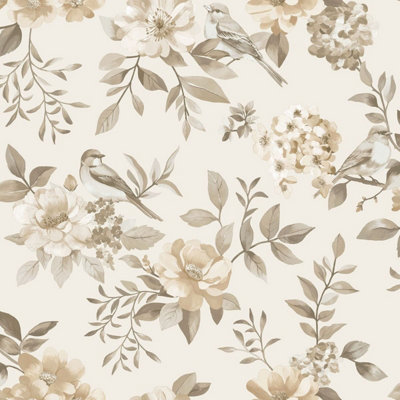 Holden Decor The Bird Garden Wallpaper - Neutral Cream - Small - Image 4