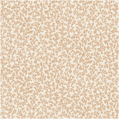B&Q -  Coral Orange Botanical Wallpaper Floral Leaf Pattern Feature Wall Roll