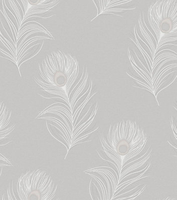 Opus Pavona Grey Heavyweight Vinyl Holden Decor from B&Q