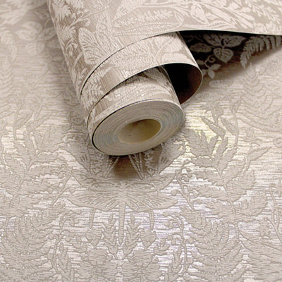 Holden Décor Beige Woodland Blown Wallpaper from B&Q