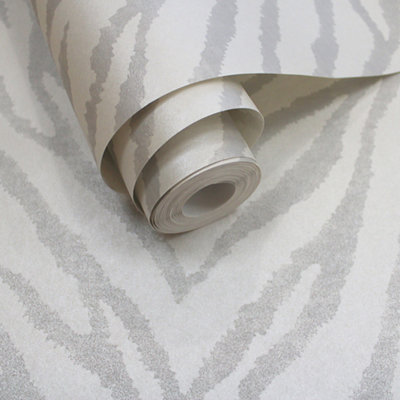 Holden Décor White Animal Print Blown Wallpaper from B&Q