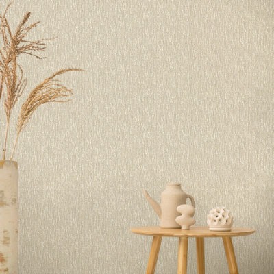 Holden Cream Textured Fabric Effect Embossed Wallpaper from B&Q