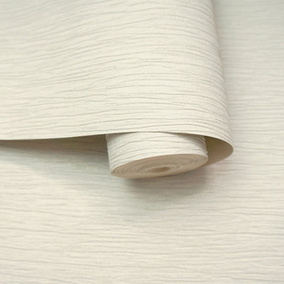 Holden Décor Opus Loretta Neutral Fabric Effect Textured Wallpaper from B&Q