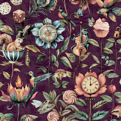 Curious Creatures Wallpaper Plum World Of Wallpaper 50470 from B&Q