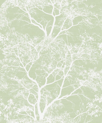 Holden Décor Holden Decor Whispering Trees Sparkle Dusky Green Wallpaper 65620 from B&Q