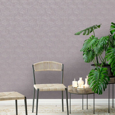 Holden Décor Bakau Geometric Wallpaper Heather Holden 65643 from B&Q